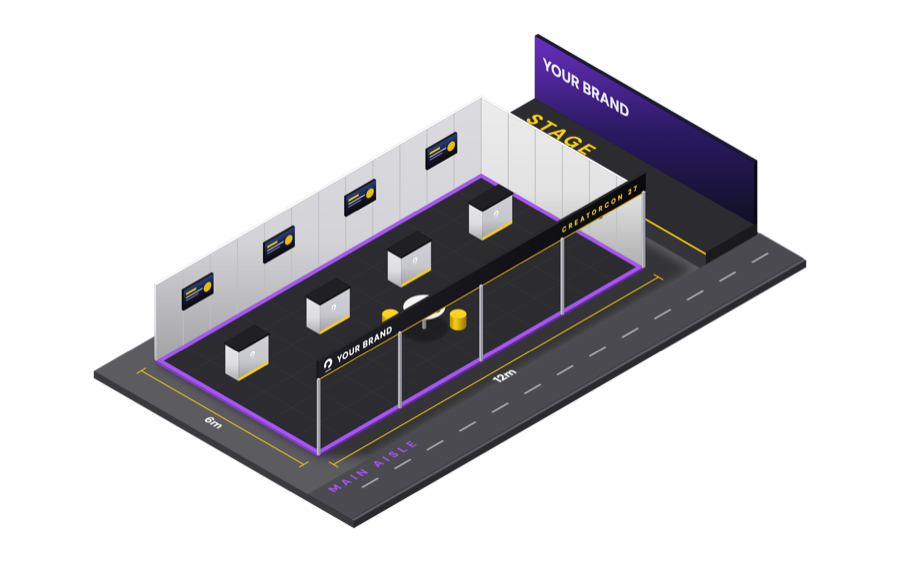 Platinum shell scheme stand, 12m by 6m