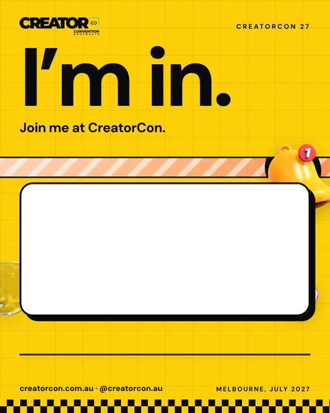 Frame, feed: I’m in: attendee