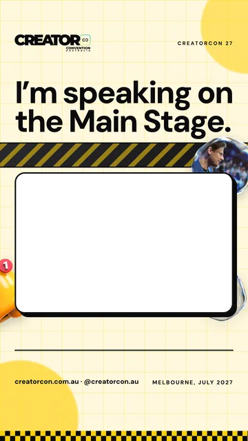 Frame, story: Speaking on the Main Stage