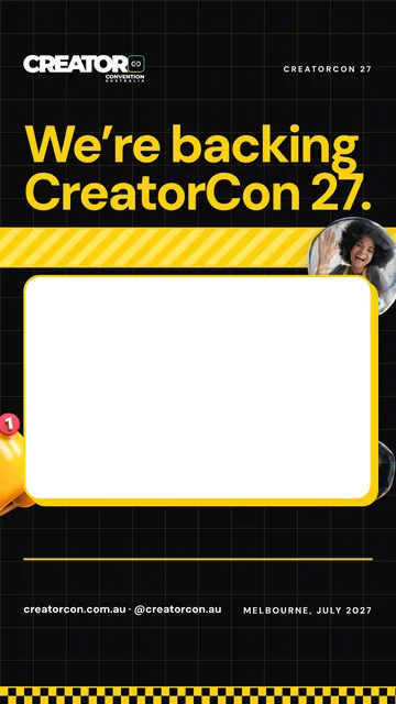Frame, story: Backing CreatorCon 27